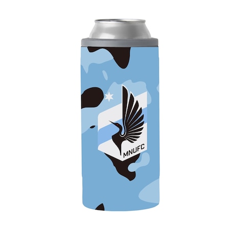 Logo Brands Minnesota United 12oz Camo Slim Can Coolie 924-S12C-X15